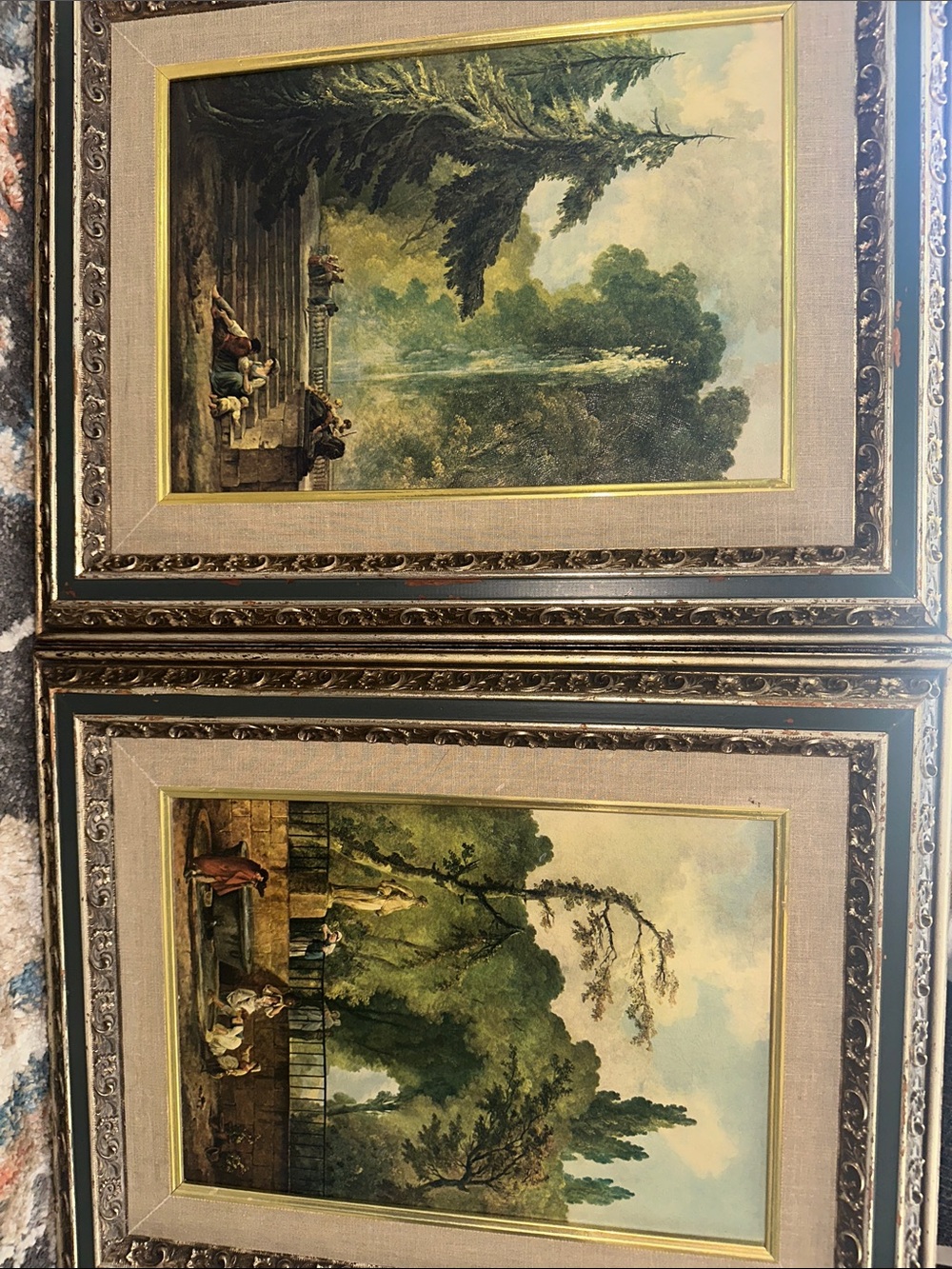 Pair (Set of 2 ) 1960's - 1970's Vintage - Turner Wall Art The Roman Garden